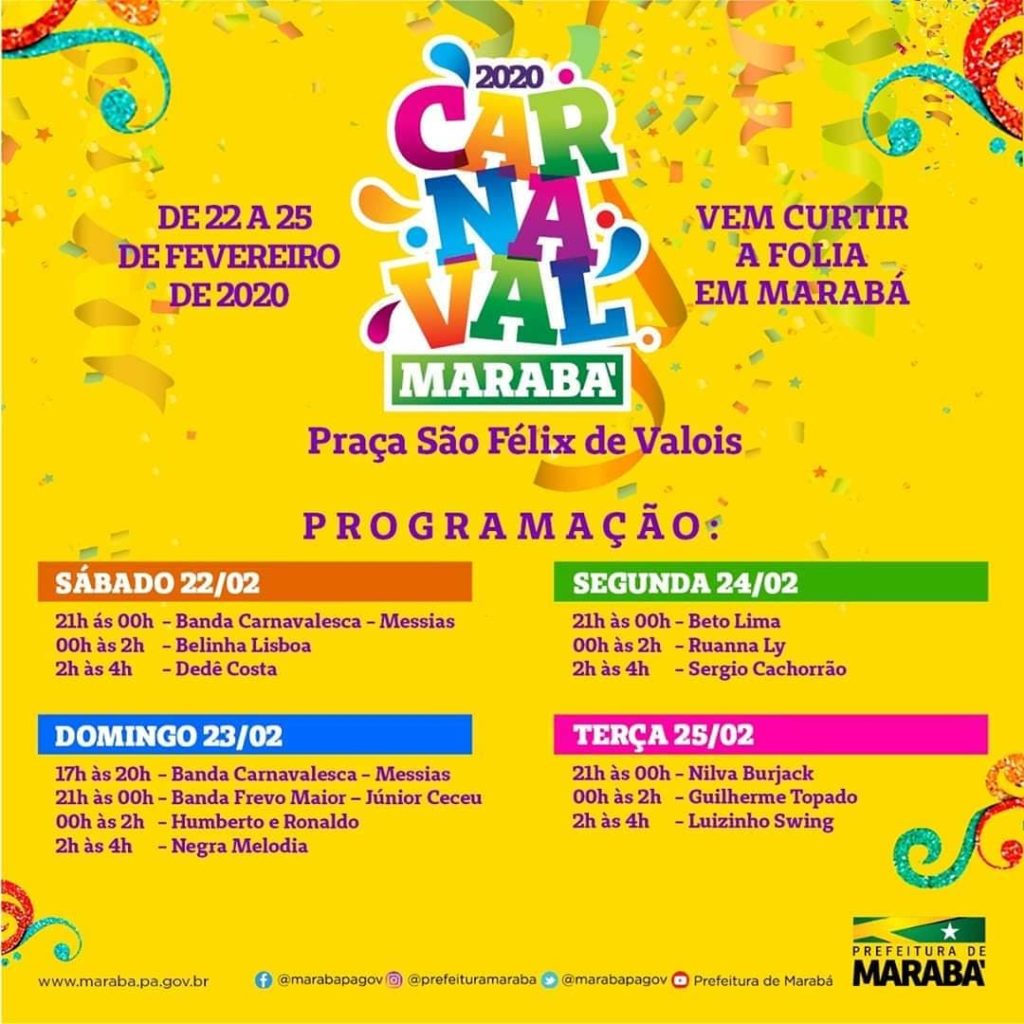 Confira A Programa O De Carnaval Em Marab Zap Marab