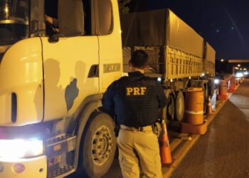 A PRF apreendeu 40.000kg de minério transportado ilegalmente