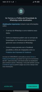 WhatsApp avisa que irá compartilhar dados dos usuários com o Facebook