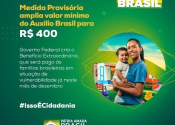 Auxílio Brasil de R$ 400 começa dia 10 de Dezembro