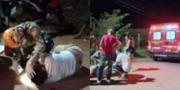 Motociclista bêbado atropela pai e filho em Itaituba