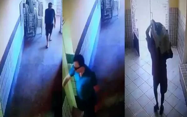 Diretor é preso por furtar alimentos de escola no Ceará. Veja o vídeo