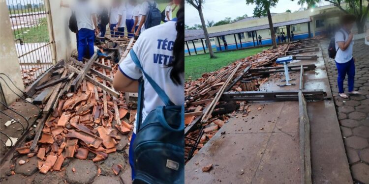 Passarela da EETEPA desaba em cima de alunos em Itaituba, no PA