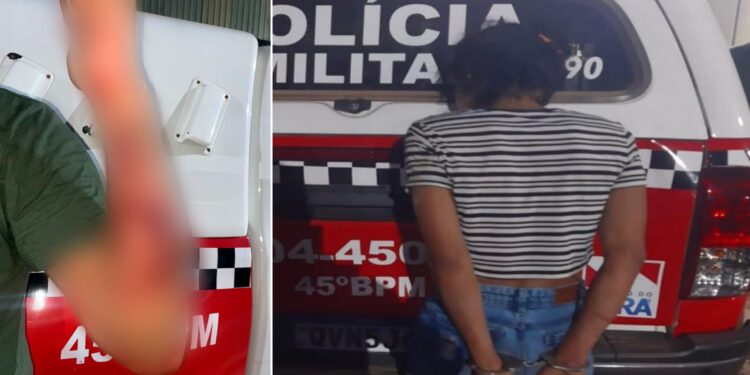 Mulher é presa após invadir residência e lesionar vizinho com faca em Tailândia Mulher é presa após invadir residência e lesionar vizinho com faca em Tailândia