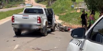 Acidente em Novo Progresso: Casal em Motocicleta é Ferido em Colisão com Caminhonete