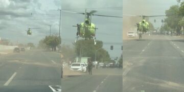 Policial é atingido com tiro acidental na Terra Yanomami e resgate de helicóptero para no meio de avenida em Boa Vista