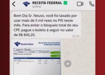 Receita Federal alerta cidadãos sobre “Golpe da Cobrança de Taxa sobre PIX”