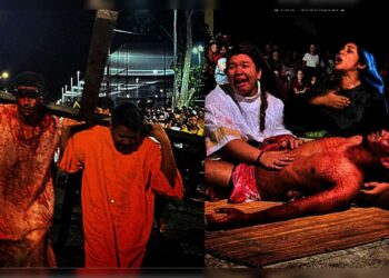Paar reencena a Paixão e leva mística de Cristo à periferia