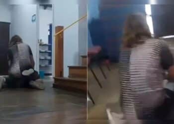 Professora senta em aluno autista para conter crise durante aula